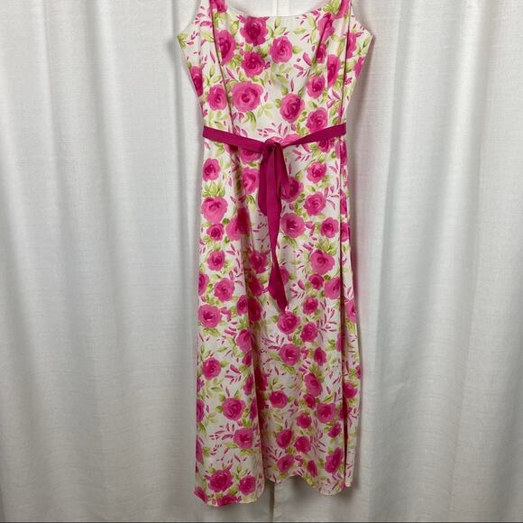 Coldwater Creek Pink Floral Midi Length Sundress Sz.12 NWT - Picture 2 of 15
